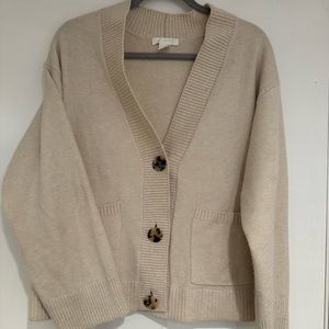 H&M marble button sweater